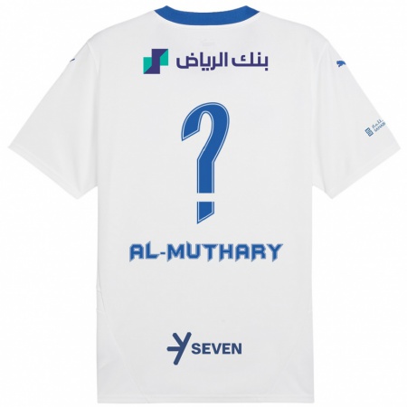 Kandiny Heren Saad Al-Muthary #0 Wit Blauw Uitshirt Uittenue 2024/25 T-Shirt