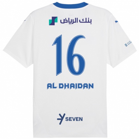 Kandiny Heren Nadia Al-Dhaidan #16 Wit Blauw Uitshirt Uittenue 2024/25 T-Shirt