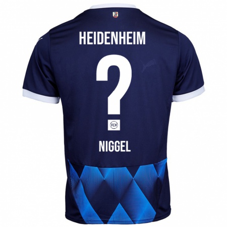 Kandiny Homem Camisola Henrik Niggel #0 Azul Da Marinha Escura Alternativa 2024/25 Camisa Brasil