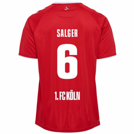 Kandiny Uomo Maglia Stephan Salger #6 Rosso Bianco Kit Gara Away 2024/25 Maglietta