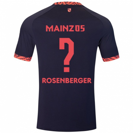 Kandiny Herren Chris Rosenberger #0 Blau Korallenrot Auswärtstrikot Trikot 2024/25 T-Shirt Österreich