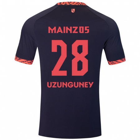 Kandiny Herren Ebru Uzungüney #28 Blau Korallenrot Auswärtstrikot Trikot 2024/25 T-Shirt Österreich