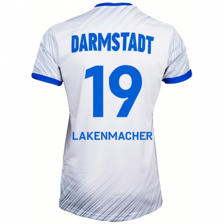 Kandiny Herren Fynn Lakenmacher #19 Weiß Blau Auswärtstrikot Trikot 2024/25 T-Shirt Österreich