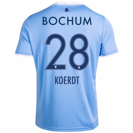 Kandiny Hombre Camiseta Lennart Koerdt #28 Azul Cielo 2ª Equipación 2024/25 La Camisa