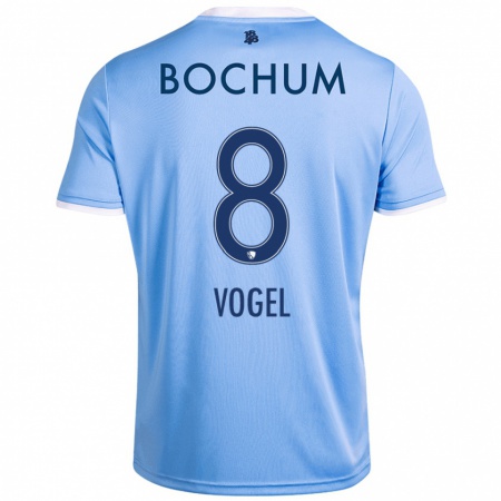 Kandiny Uomo Maglia Ann-Sophie Vogel #8 Azzurro Cielo Kit Gara Away 2024/25 Maglietta