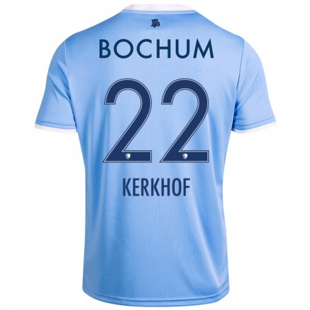 Kandiny Uomo Maglia Nina Kerkhof #22 Azzurro Cielo Kit Gara Away 2024/25 Maglietta