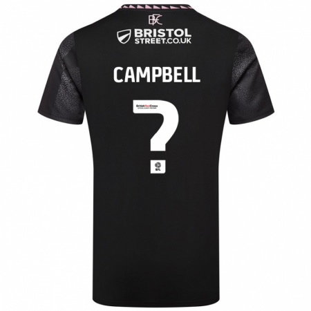 Kandiny Uomo Maglia Murray Campbell #0 Nero Kit Gara Away 2024/25 Maglietta