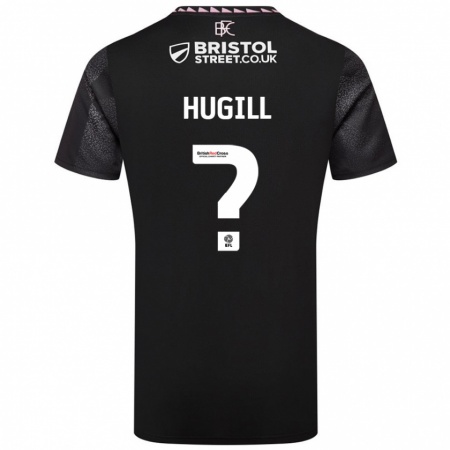 Kandiny Uomo Maglia Will Hugill #0 Nero Kit Gara Away 2024/25 Maglietta