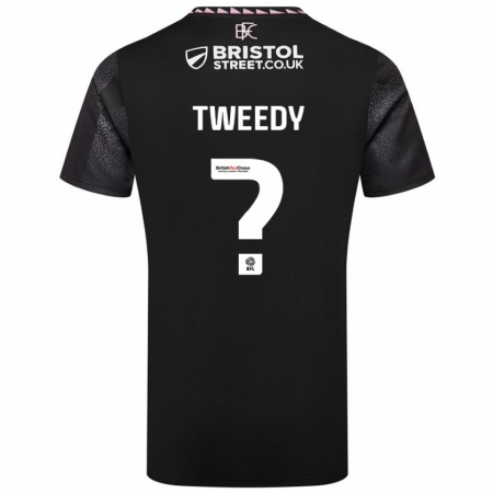 Kandiny Uomo Maglia Tom Tweedy #0 Nero Kit Gara Away 2024/25 Maglietta