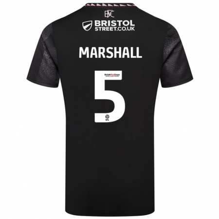 Kandiny Uomo Maglia Georgia Marshall #5 Nero Kit Gara Away 2024/25 Maglietta