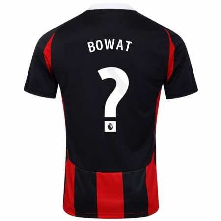 Kandiny Hombre Camiseta Ibane Bowat #0 Negro Rojo 2ª Equipación 2024/25 La Camisa