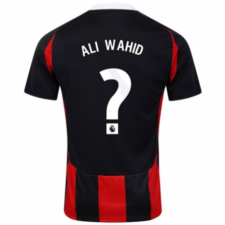 KandinyメンズFarhaan Ali Wahid#0黒 赤アウェイシャツ2024/25ジャージーユニフォーム