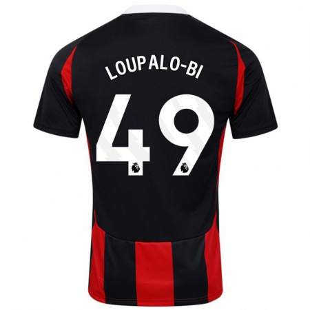 Kandiny Herren Aaron Loupalo-Bi #49 Schwarz Rot Auswärtstrikot Trikot 2024/25 T-Shirt Österreich