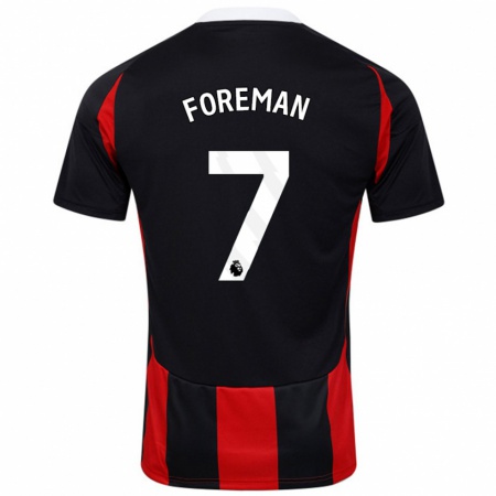 Kandiny Hombre Camiseta Tia Foreman #7 Negro Rojo 2ª Equipación 2024/25 La Camisa México