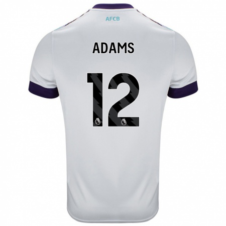 Kandiny Män Tyler Adams #12 Vit Grön Lila Bortatröja Matchtröjor 2024/25 Tröjor T-Tröja