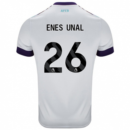 Kandiny Uomo Maglia Enes Ünal #26 Bianco Verde Viola Kit Gara Away 2024/25 Maglietta