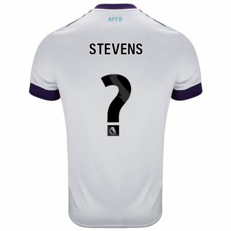 Kandiny Uomo Maglia Charlie Stevens #0 Bianco Verde Viola Kit Gara Away 2024/25 Maglietta