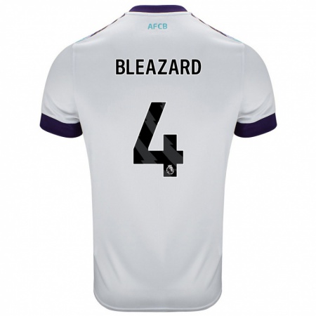 Kandiny Hombre Camiseta Helen Bleazard #4 Blanco Verde Púrpura 2ª Equipación 2024/25 La Camisa