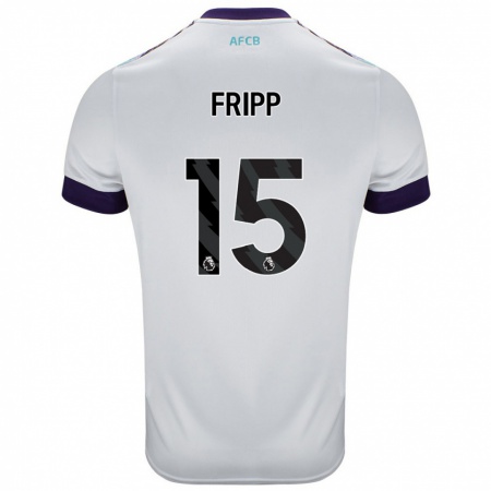 Kandiny Uomo Maglia Kelly Fripp #15 Bianco Verde Viola Kit Gara Away 2024/25 Maglietta