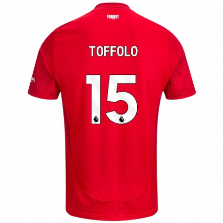 Kandiny Dames Harry Toffolo #15 Rood Wit Thuisshirt Thuistenue 2024/25 T-Shirt