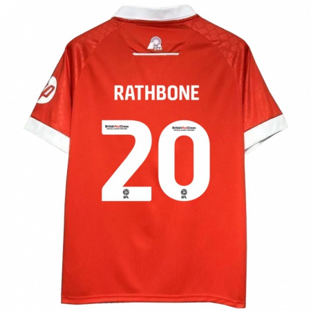 Kandiny Dames Ollie Rathbone #20 Rood Wit Thuisshirt Thuistenue 2024/25 T-Shirt