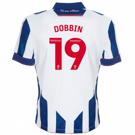 Kandiny Dames Lewis Dobbin #19 Wit Donkerblauw Thuisshirt Thuistenue 2024/25 T-Shirt