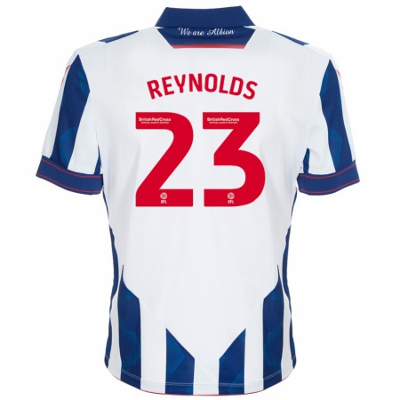 Kandiny Dames Taylor Reynolds #23 Wit Donkerblauw Thuisshirt Thuistenue 2024/25 T-Shirt