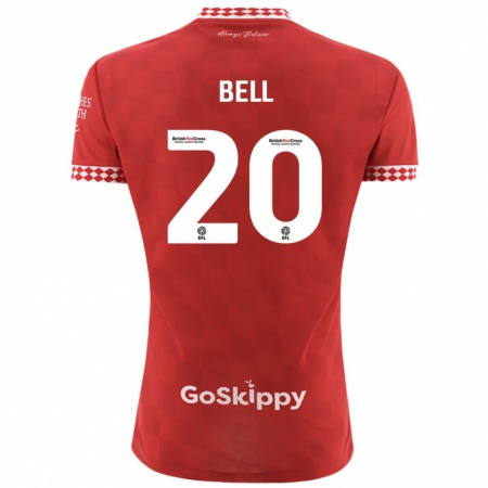 Kandiny Donna Maglia Sam Bell #20 Rosso Kit Gara Home 2024/25 Maglietta