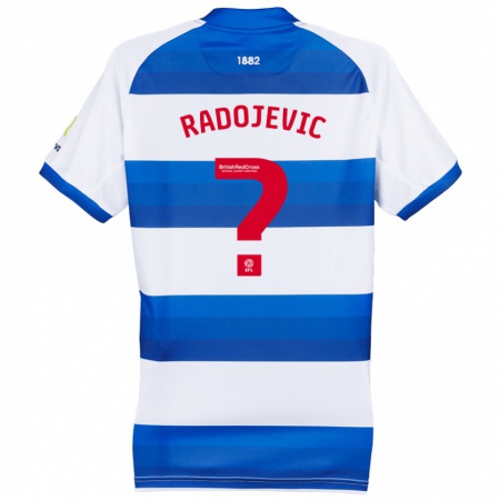 Kandiny Dames Luka Radojevic #0 Wit Blauw Thuisshirt Thuistenue 2024/25 T-Shirt