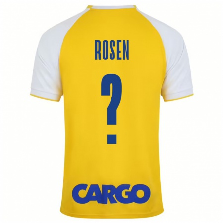 Kandiny Donna Maglia Shahar Rosen #0 Giallo Bianco Kit Gara Home 2024/25 Maglietta