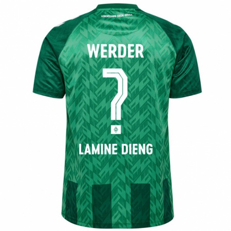 Kandiny Dames Mamadou Lamine Dieng #0 Groen Thuisshirt Thuistenue 2024/25 T-Shirt