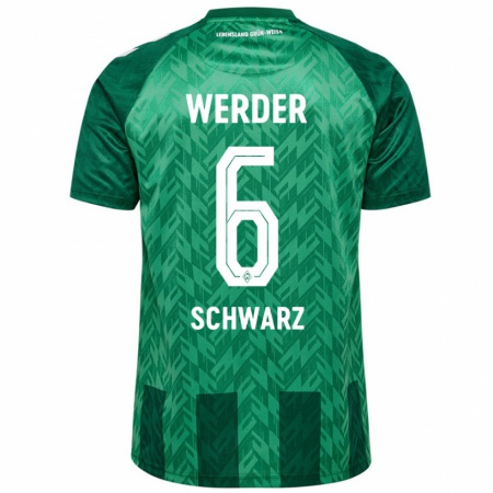 Kandiny Dames Ricardo-Felipe Schwarz #6 Groen Thuisshirt Thuistenue 2024/25 T-Shirt