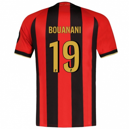 Kandiny Mujer Camiseta Badredine Bouanani #19 Rojo Negro 1ª Equipación 2024/25 La Camisa