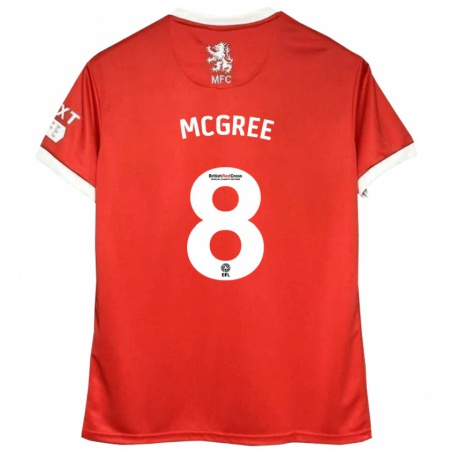 Kandiny Damen Riley Mcgree #8 Rot Weiß Heimtrikot Trikot 2024/25 T-Shirt Österreich