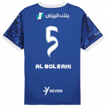 Kandiny Dames Ali Al-Bulayhi #5 Donkerblauw Wit Thuisshirt Thuistenue 2024/25 T-Shirt