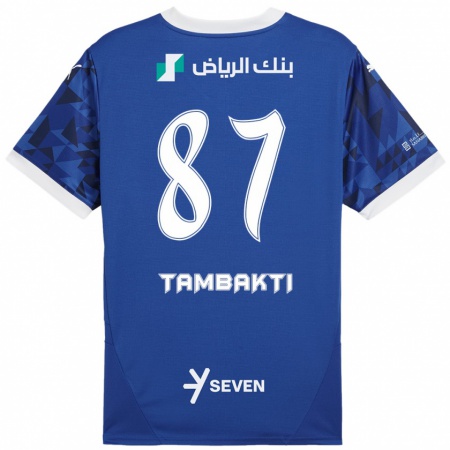 Kandiny Dames Hassan Tambakti #87 Donkerblauw Wit Thuisshirt Thuistenue 2024/25 T-Shirt