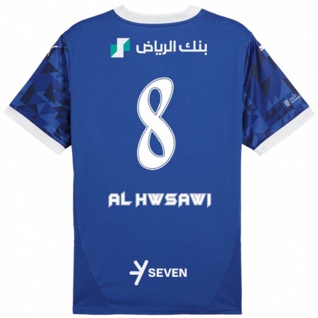 Kandiny Donna Maglia Al Bandari Al-Hwsawi #8 Blu Scuro Bianco Kit Gara Home 2024/25 Maglietta