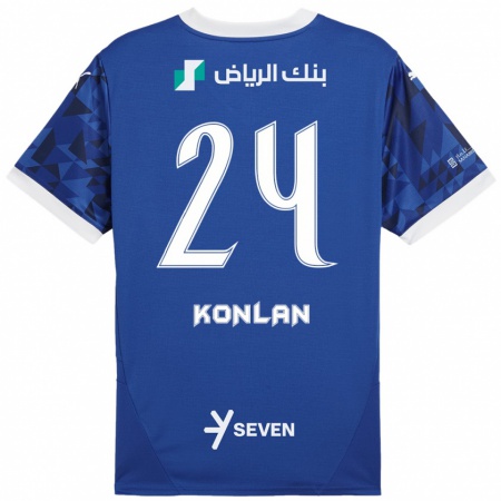 Kandiny Dames Cynthia Konlan #24 Donkerblauw Wit Thuisshirt Thuistenue 2024/25 T-Shirt