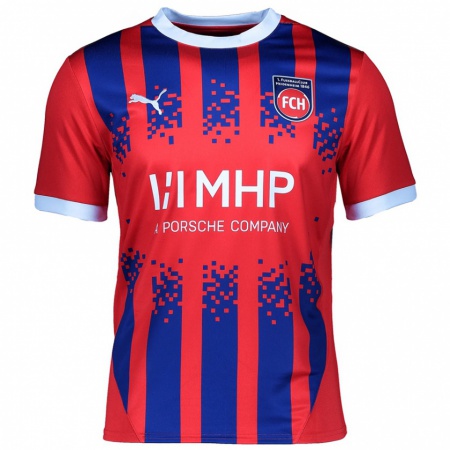 Kandiny Mujer Camiseta Paul Wanner #10 Rojo Azul 1ª Equipación 2024/25 La Camisa