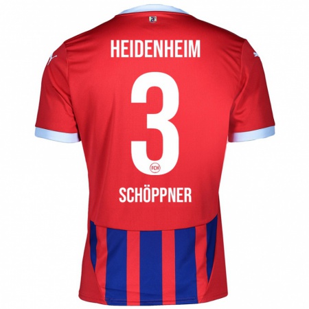 Kandiny Damen Jan Schöppner #3 Rot Blau Heimtrikot Trikot 2024/25 T-Shirt Österreich