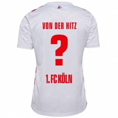 Kandiny Dames Justin Von Der Hitz #0 Wit Rood Thuisshirt Thuistenue 2024/25 T-Shirt België