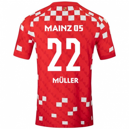 Kandiny Mujer Camiseta Tim Müller #22 Blanco Rojo 1ª Equipación 2024/25 La Camisa México