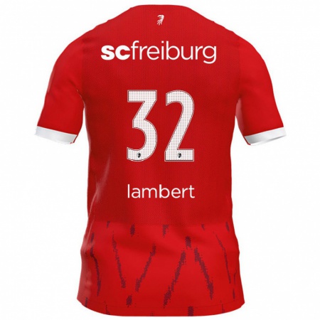 Kandiny Kvinnor Gabrielle Lambert #32 Röd Hemmatröja Matchtröjor 2024/25 Tröjor T-Tröja