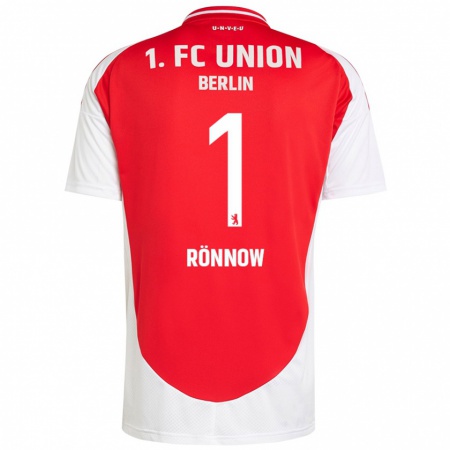 Kandiny Donna Maglia Frederik Rönnow #1 Rosso Bianco Kit Gara Home 2024/25 Maglietta