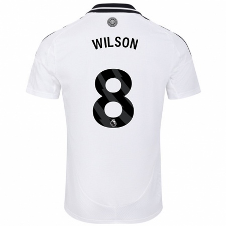 Kandiny Mujer Camiseta Harry Wilson #8 Blanco 1ª Equipación 2024/25 La Camisa