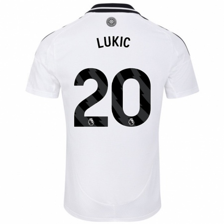 Kandiny Mujer Camiseta Saša Lukić #20 Blanco 1ª Equipación 2024/25 La Camisa