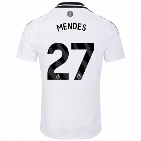 Kandiny Mujer Camiseta Megalie Mendes #27 Blanco 1ª Equipación 2024/25 La Camisa