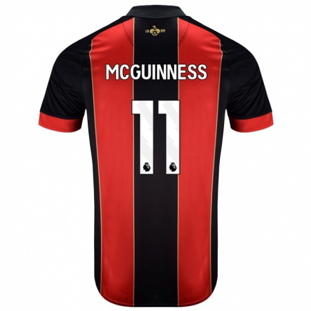 Kandiny Damen Gemma Mcguinness #11 Rot Schwarz Heimtrikot Trikot 2024/25 T-Shirt Österreich