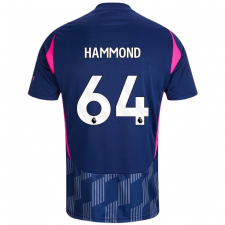 Kandiny Dames Ben Hammond #64 Koningsblauw Roze Uitshirt Uittenue 2024/25 T-Shirt