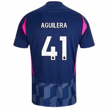 Kandiny Donna Maglia Brandon Aguilera #41 Blu Royal Rosa Kit Gara Away 2024/25 Maglietta